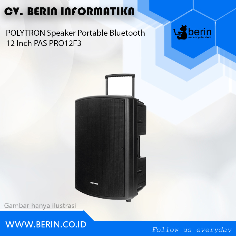 POLYTRON Speaker Portable Bluetooth 12 Inch PAS PRO12F3