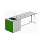 CLARITY Meja Tengah Praktek Lab / Laboratorium (Besi/Metal) + Washtafel  TKDN 44.97%