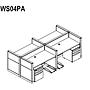 Meja Workstation WS04PA