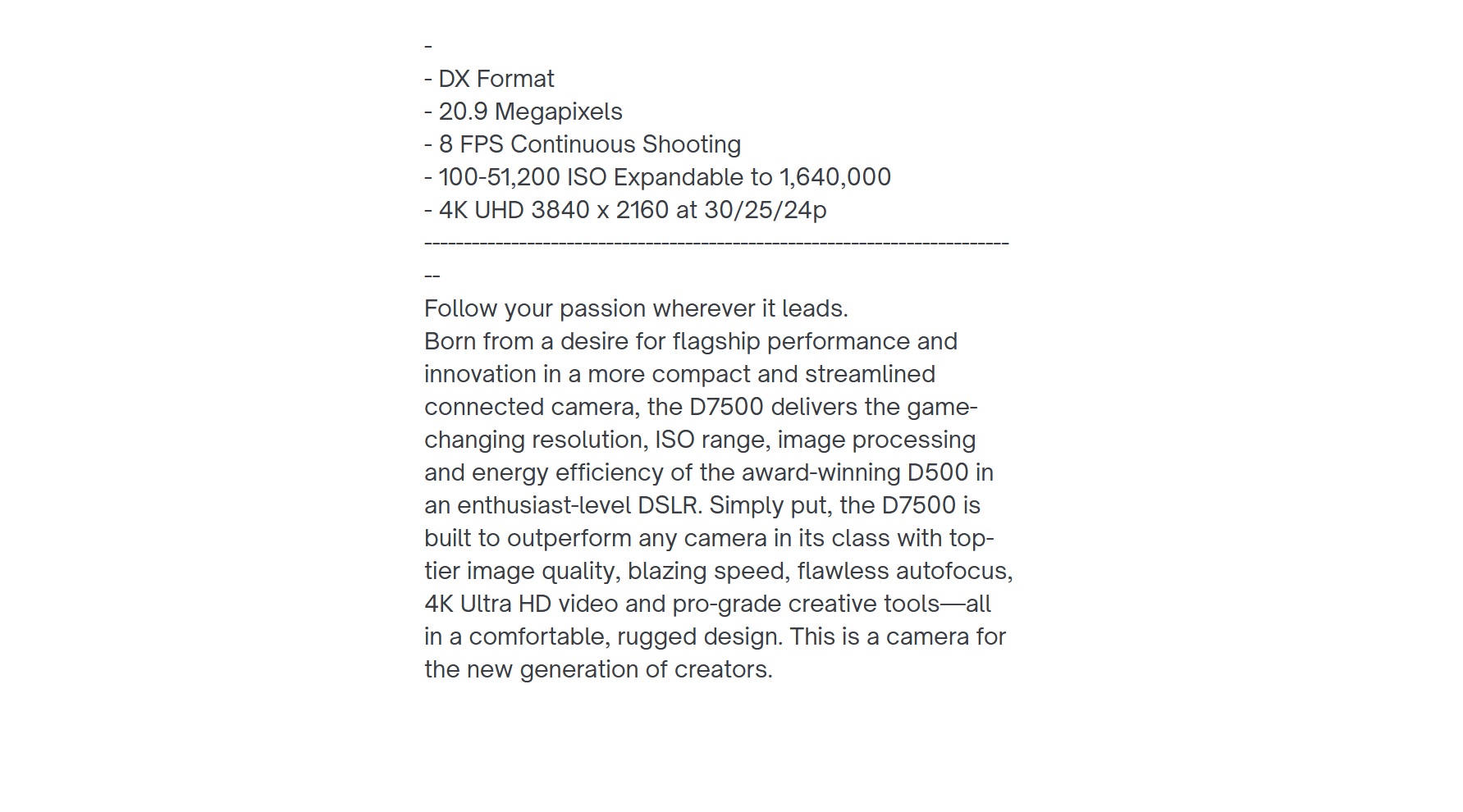 NIKON D7500 KIT