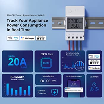 Sonoff Smart Switch POWR320D Smart wireless Switch with LED Smart home