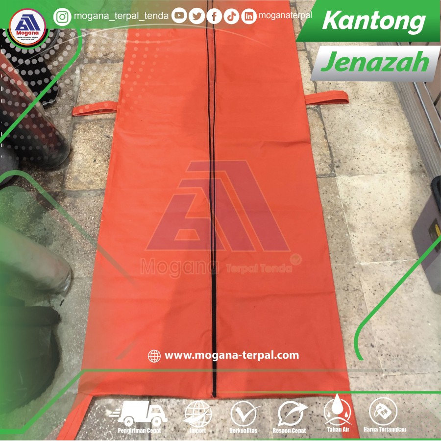 kantung mayat/body bag sleting tengah dan sleting letter U