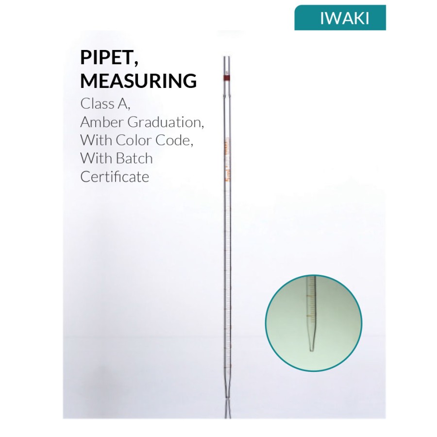 IWAKI.7025-10-C Pipet Ukur 10ml | Measuring Pipette Class A