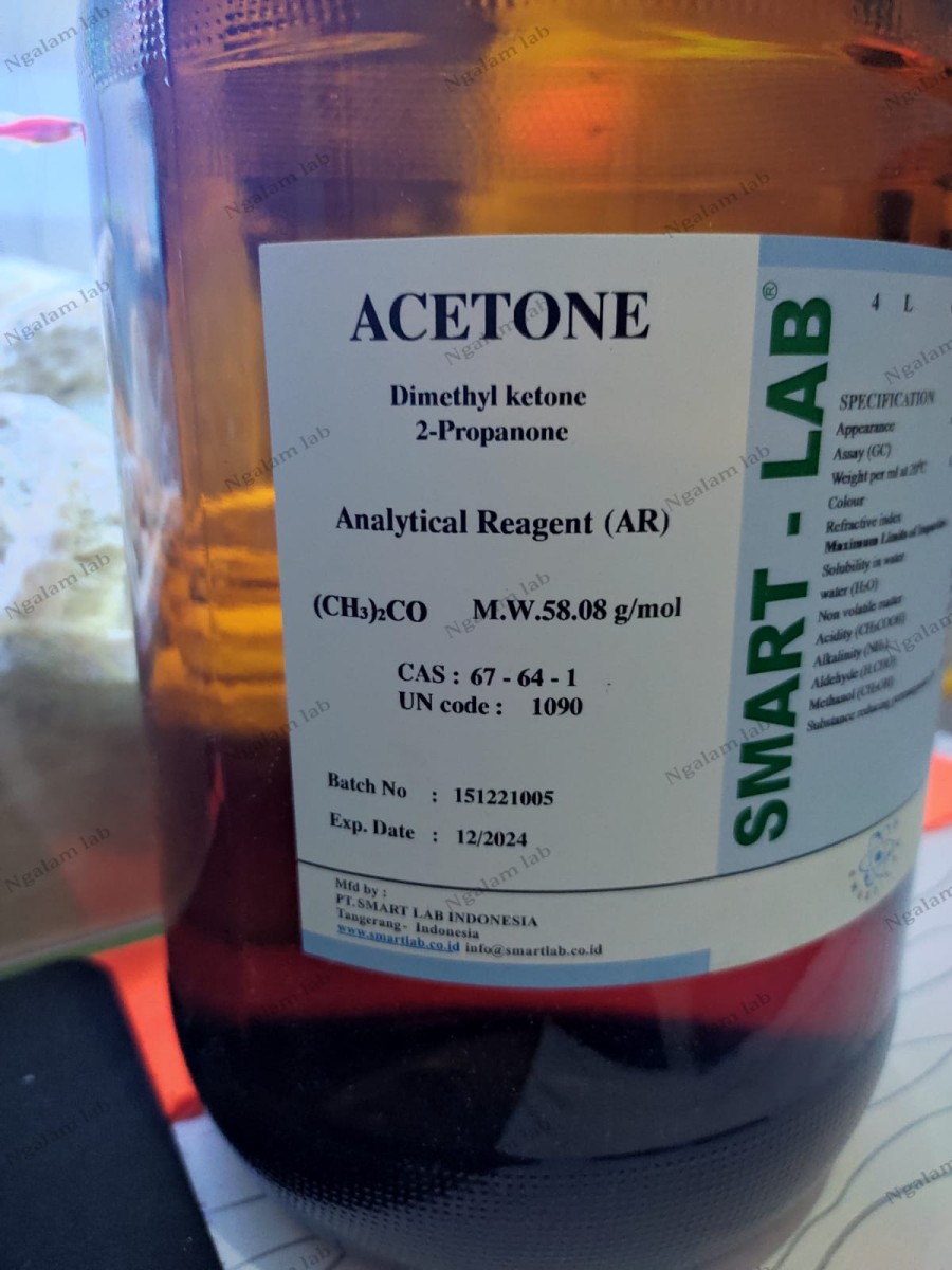 acetone pro analis,smart lab A-1005 4L