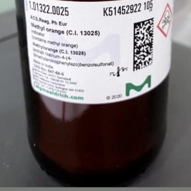 Methyl Orange Indicator 25 g (AR) MERCK 1.01322.0025