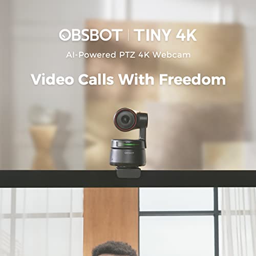 Obsbot Tiny 4K AI-Powered PTZ 4K Webcam