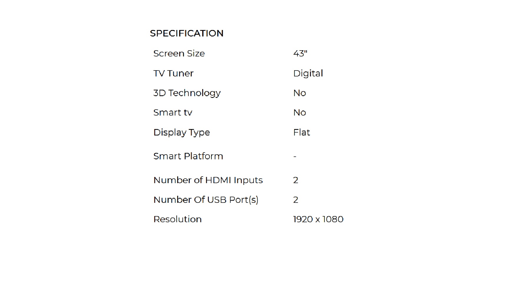PANASONIC TH-43H400G