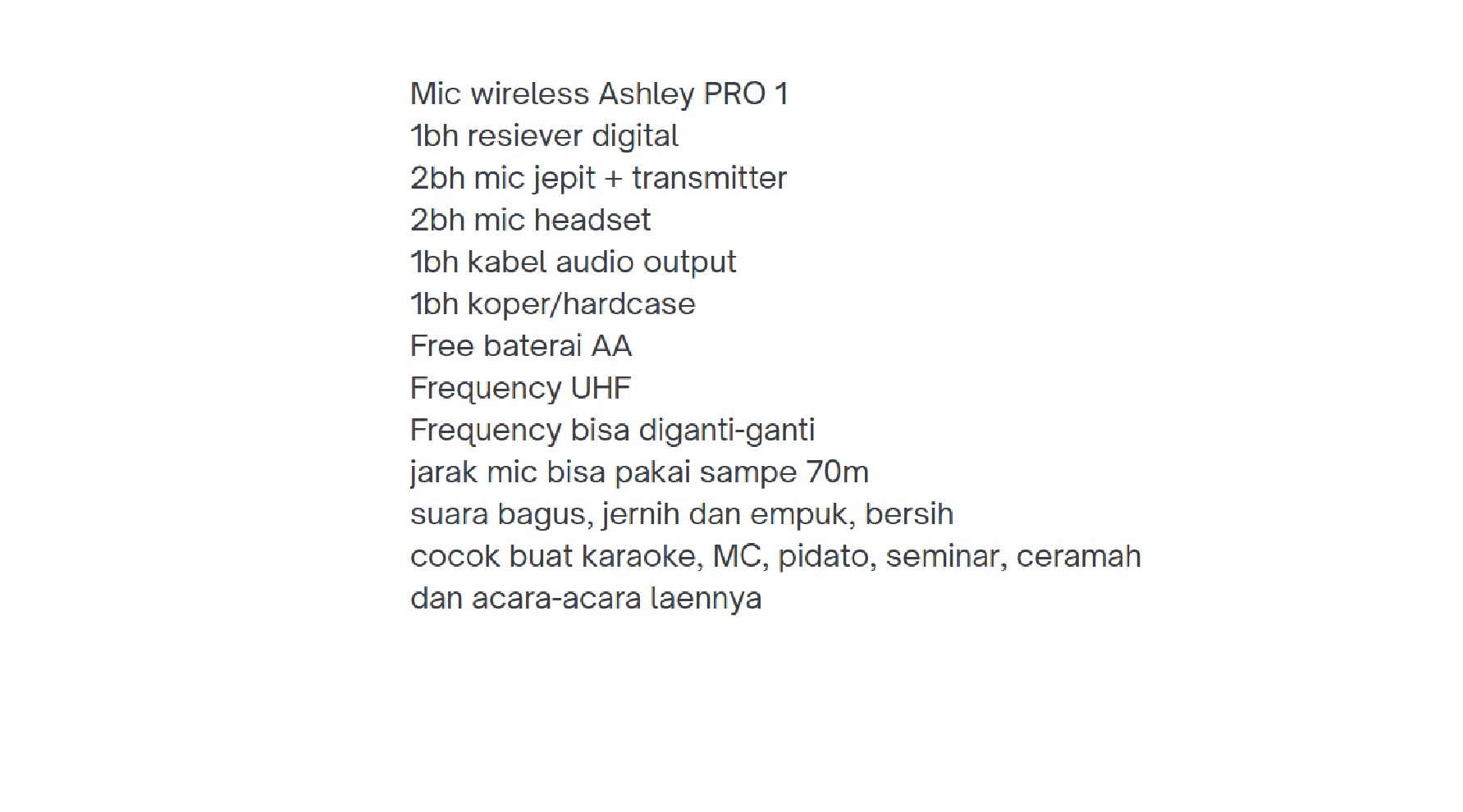 ASHLEY MIC PRO 1