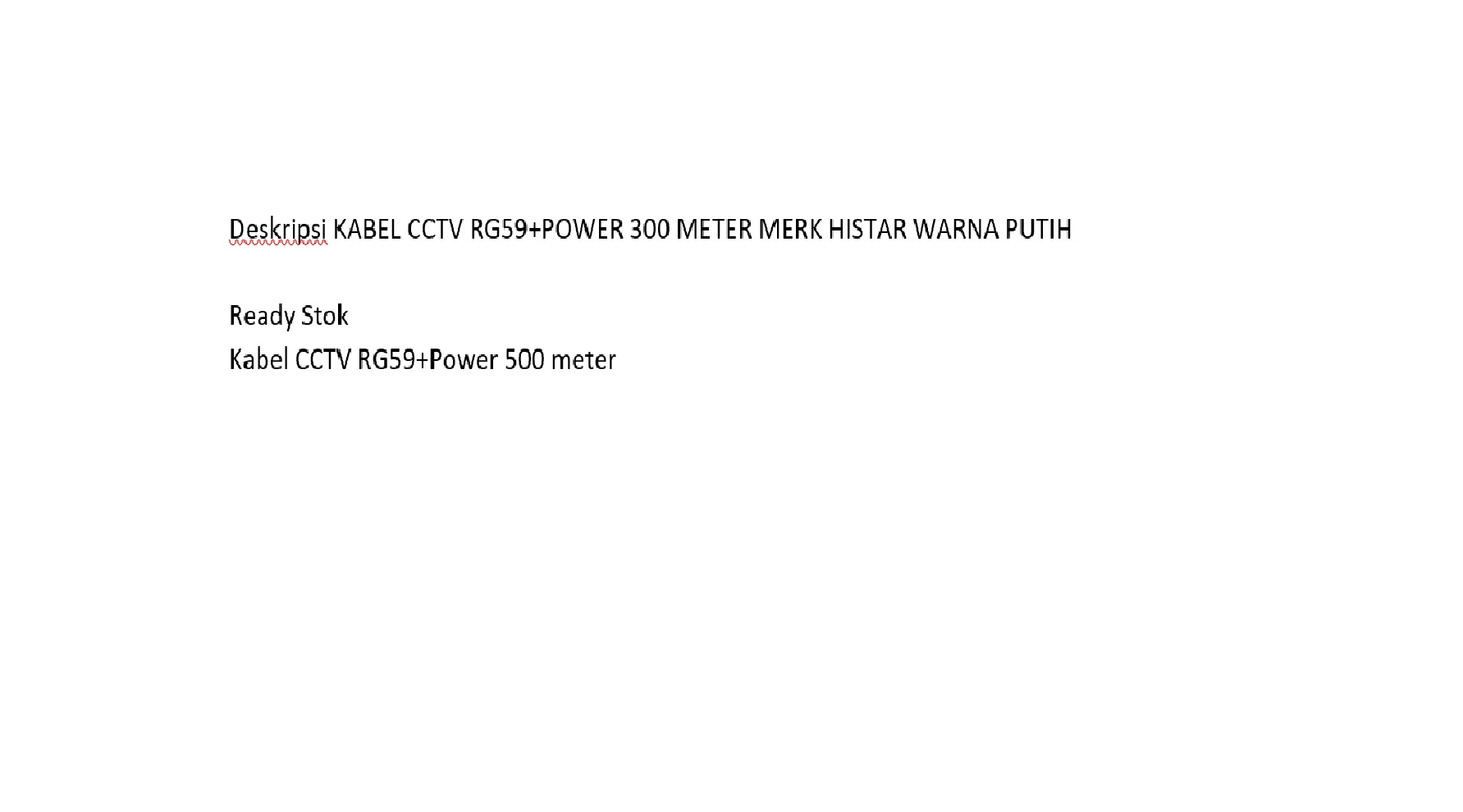 Kabel CCTV RG59+ power