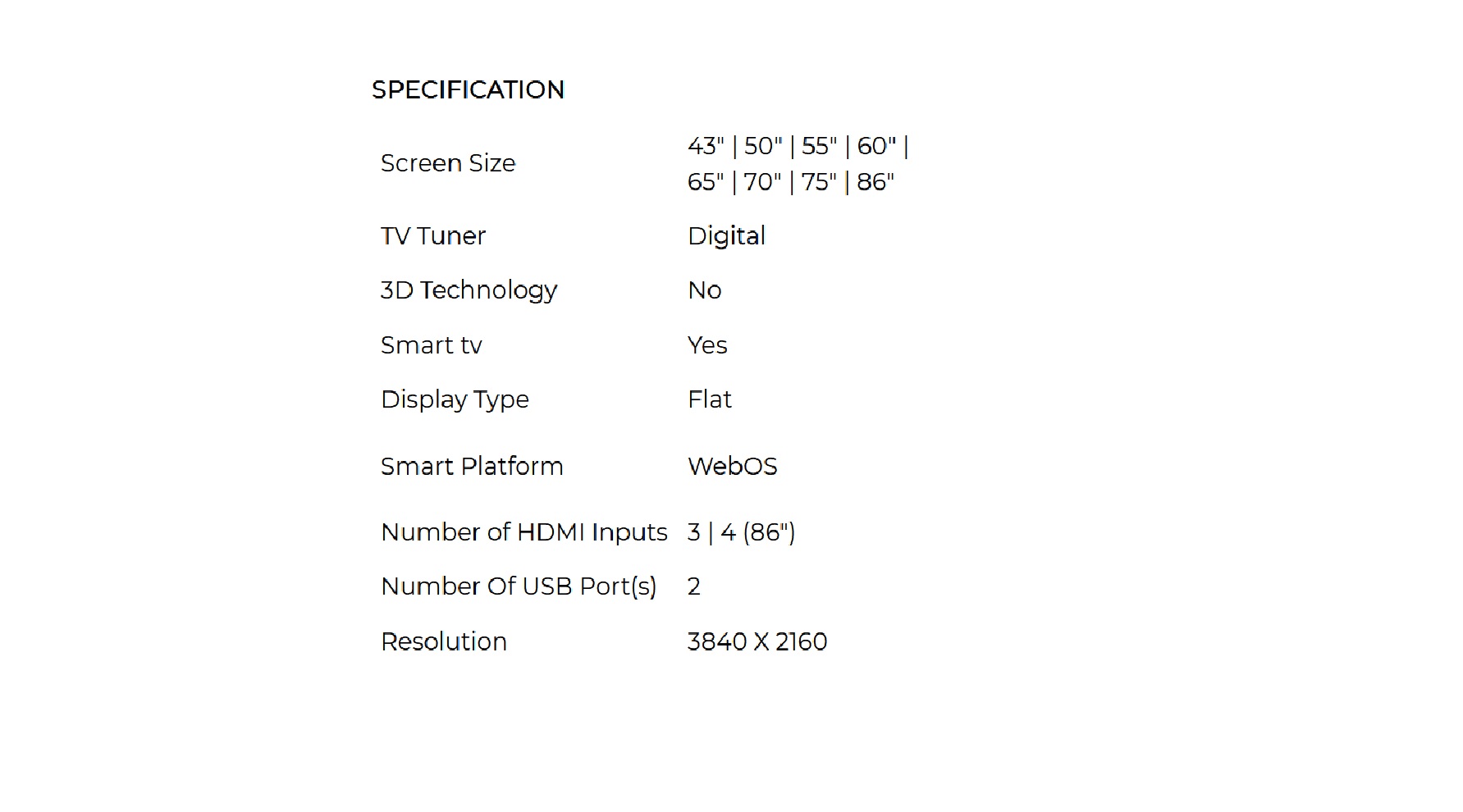LG 86UQ9000 Series