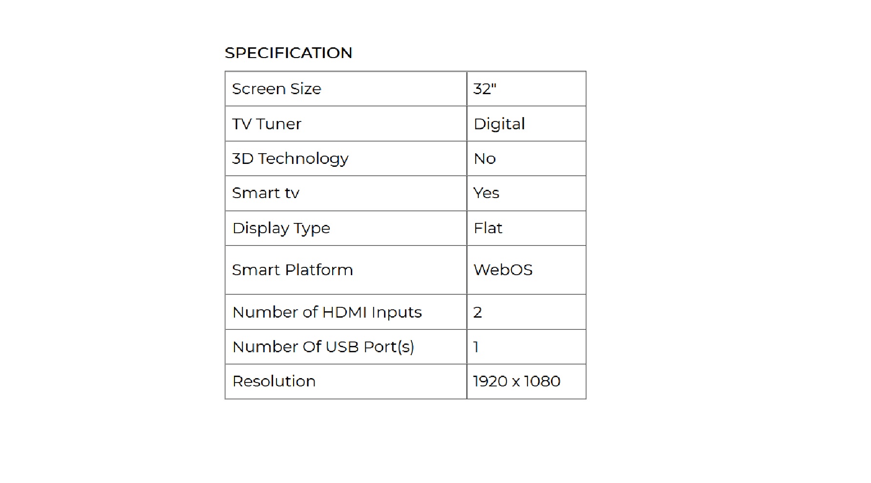 LG SMART TV 32LQ630 Series
