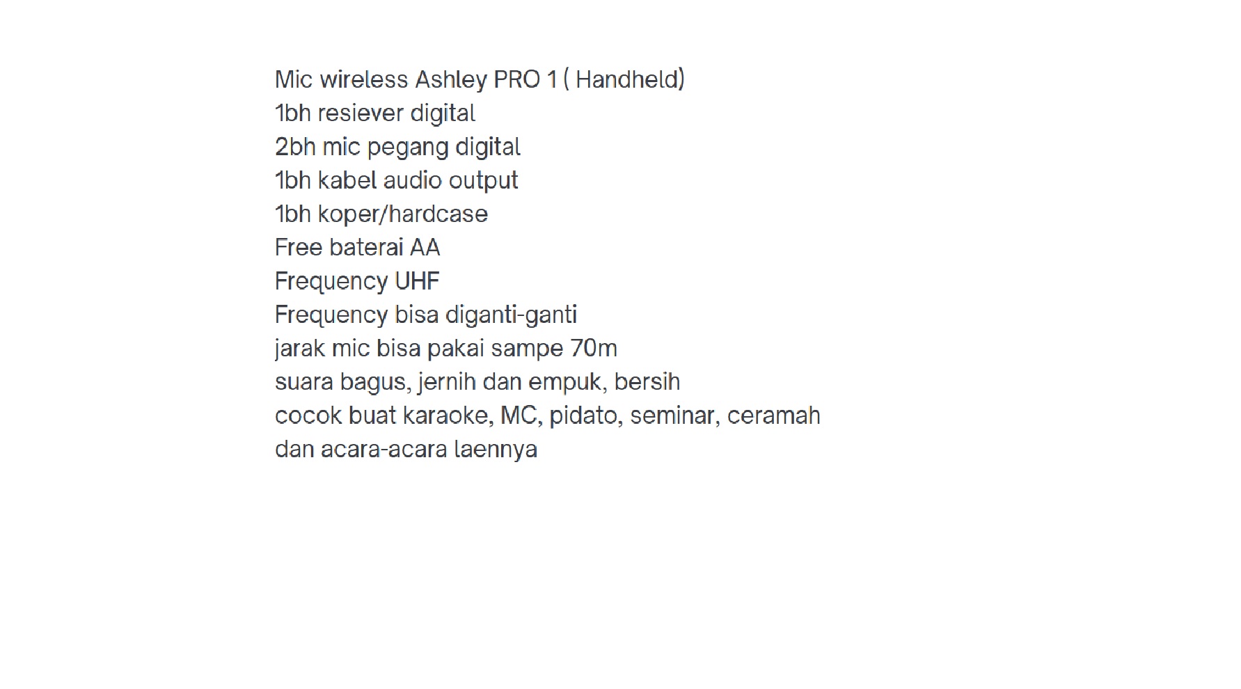 ASHLEY MIC PRO 1