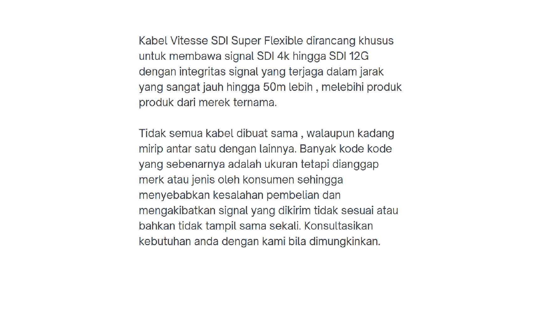 Vitesse SDI 50 Meter