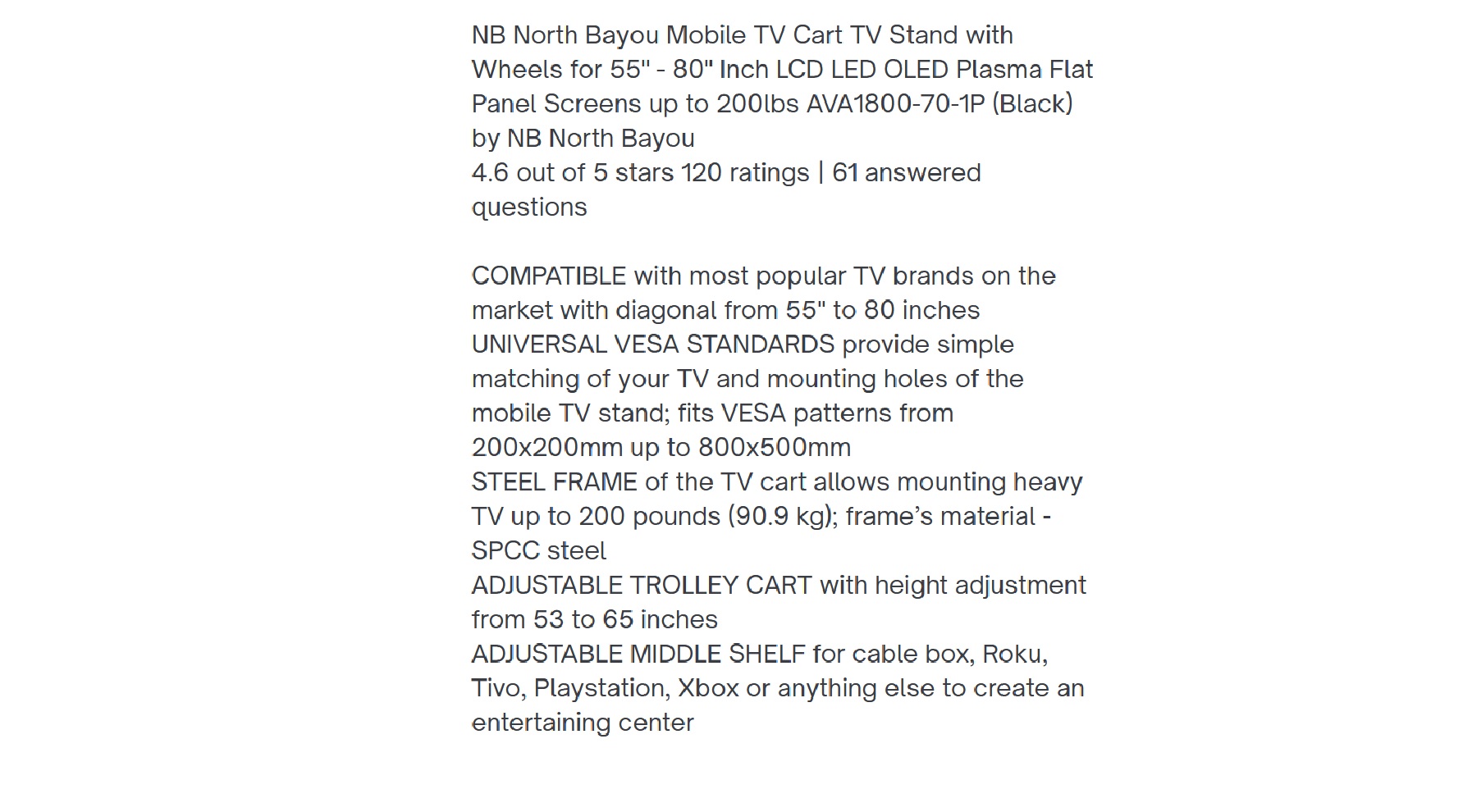 North Bayou AVA 1800