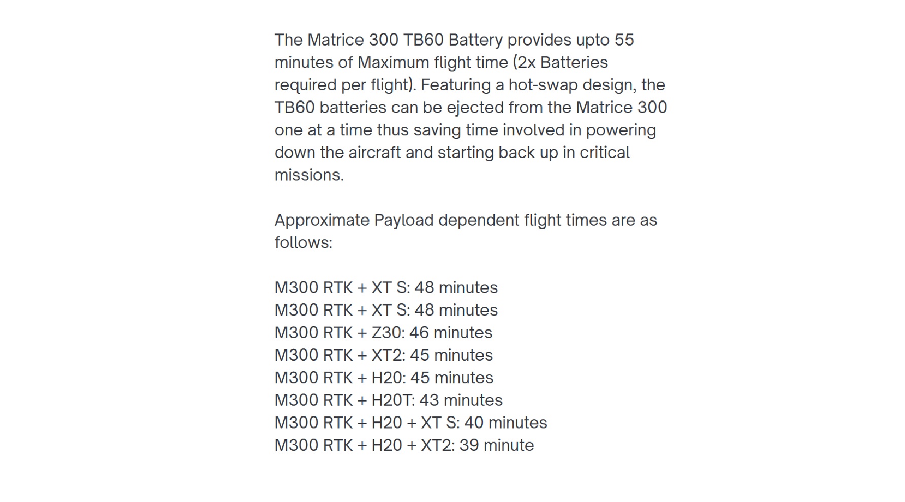 DJI Matrice 300 Intelligent flight battery Tb60