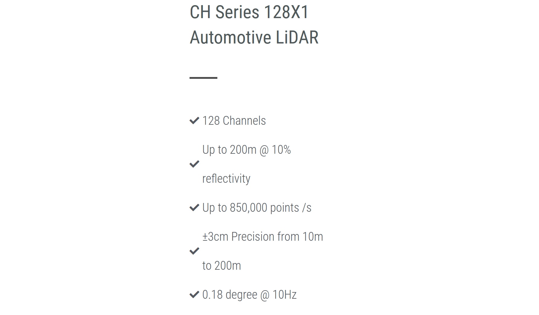 Automative LIDAR Scanner CH128X1