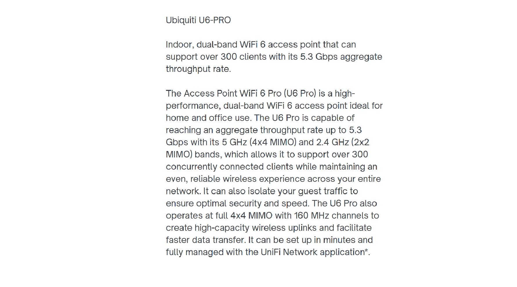 Ubiquiti Unifi U6-PRO