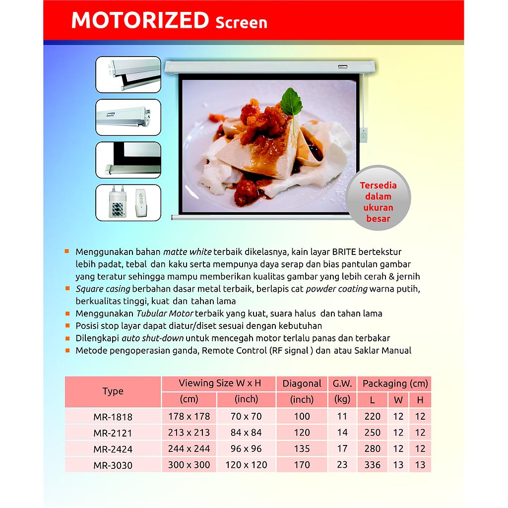 Brite Screen Projector Motorized 84 MR2121 (TKDN = 40%)