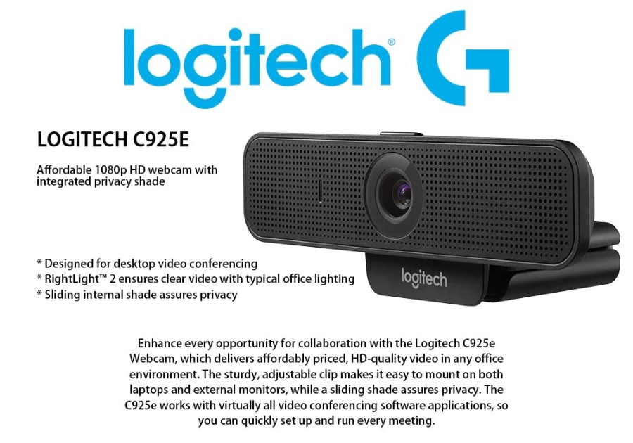 Logitech C925E Webcam Logitech C925E Full HD 1080P