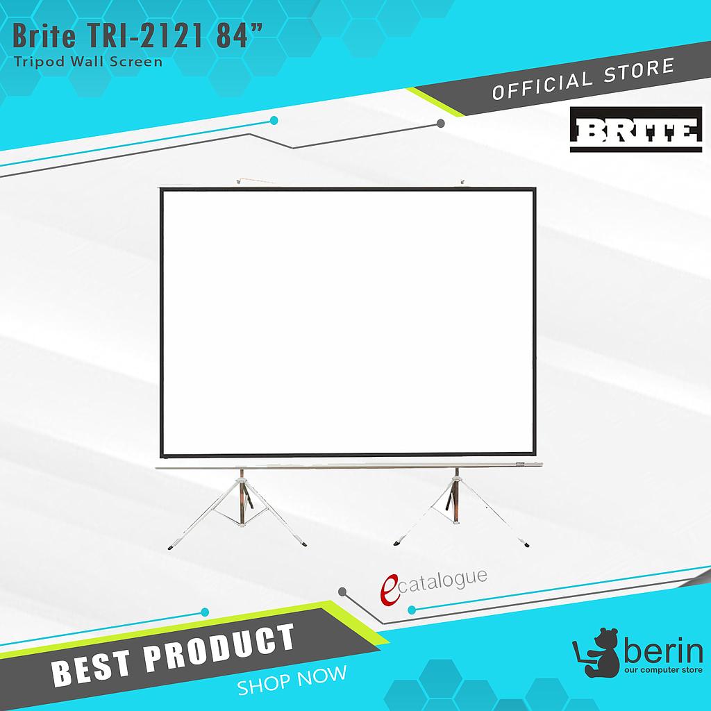 Brite Tri 2121 Layar Projector Tripod 84&quot; ( TKDN )