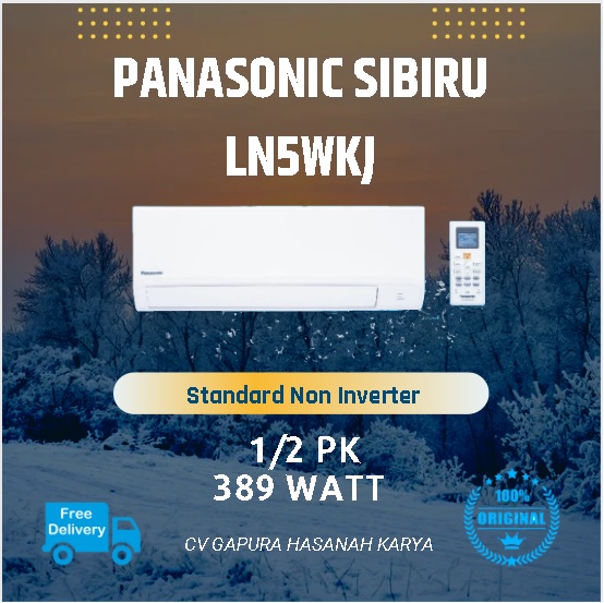 AC PANASONIC SIBIRU 1/2 PK LN5WKJ