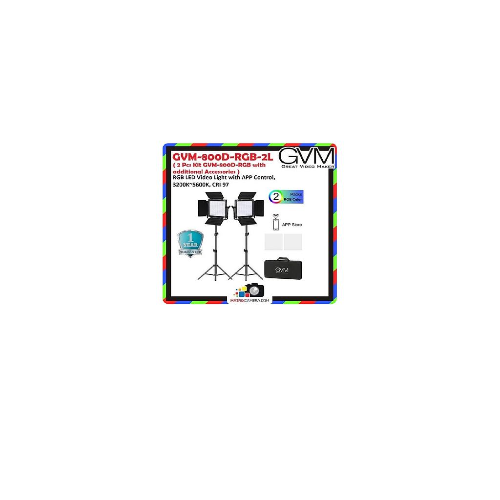 GVM LED RGB 2 Light Kit