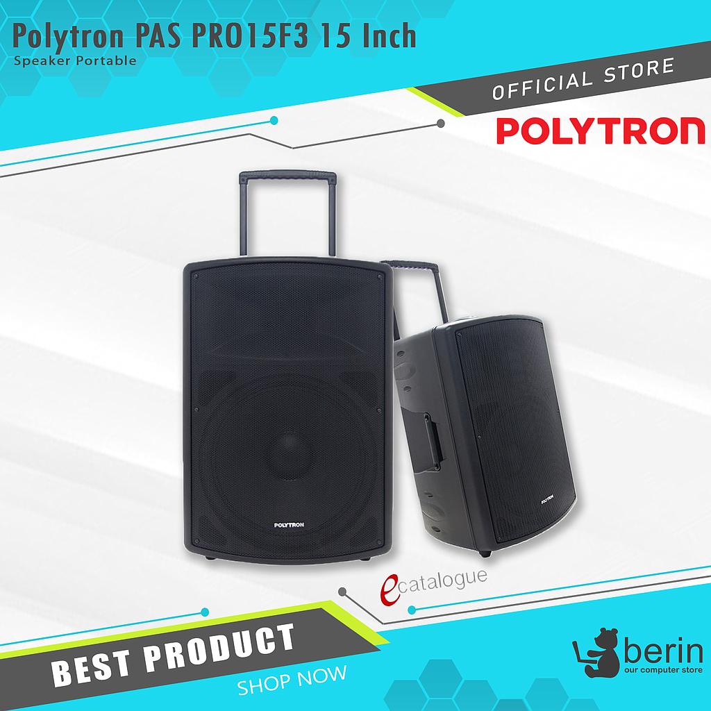 POLYTRON Professional Speaker Portable Bluetooth Karaoke 15 Inch PAS PRO15F3