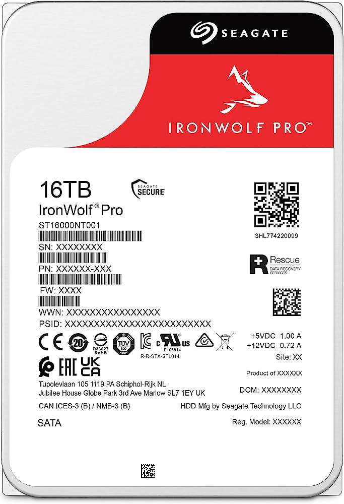 Seagate Ironwolf Pro + Rescue 3.5&quot; SATA 16TB
