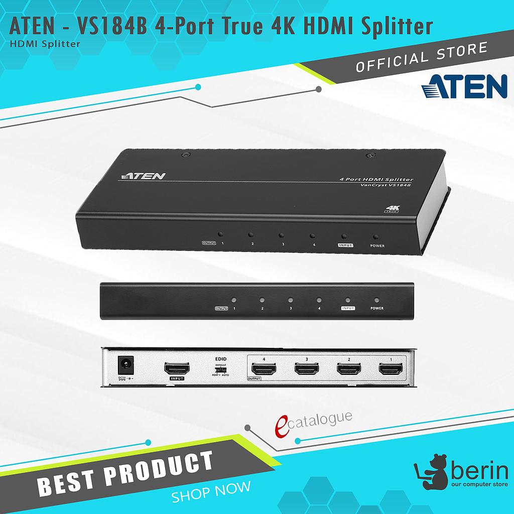 ATEN - VS184B 4-Port True 4K HDMI Splitter