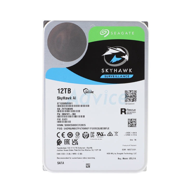 SEAGATE Hard Disk Internal SkyHawk AI 12 TB
