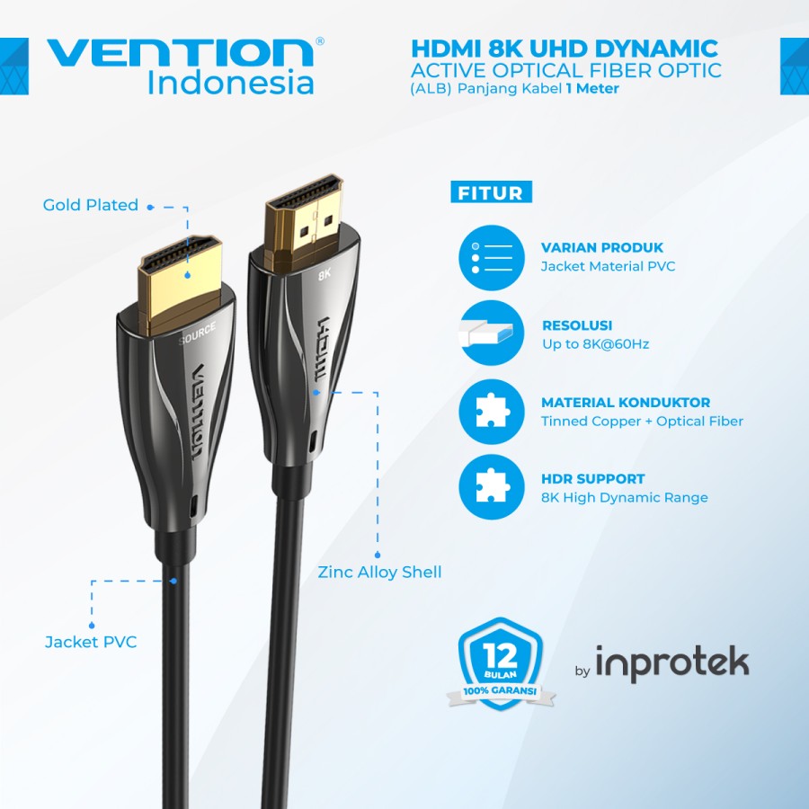 Kabel HDMI Vention ALB - 30Meter FiberOptic Active 8K