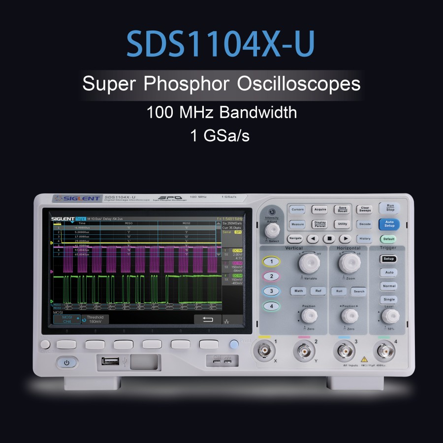 SUPER PHOSPHOR OSCILLOSCOPES SIGLENT SDS1104X-U (A-161)
