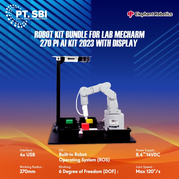 Robot Kit Bundle for Lab mechArm 270 Pi AI Kit 2023 Keyboard Mouse Display (A-27)