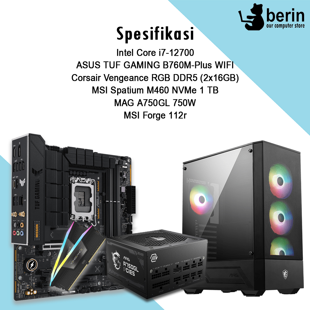 PC Rakitan i7-12700 32GB 1TB 750W (A-103)