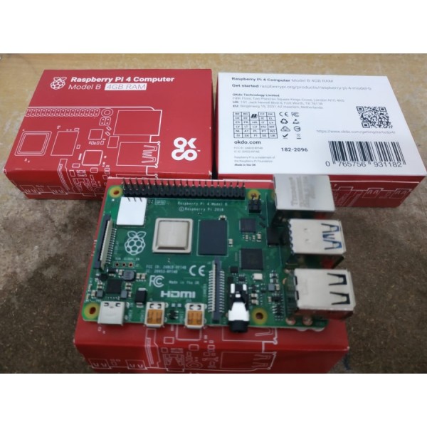 (A-158) Raspberry Pi 4 RAM 4GB Mini PC Raspi 4 - 4GB + MicroSD 32GB