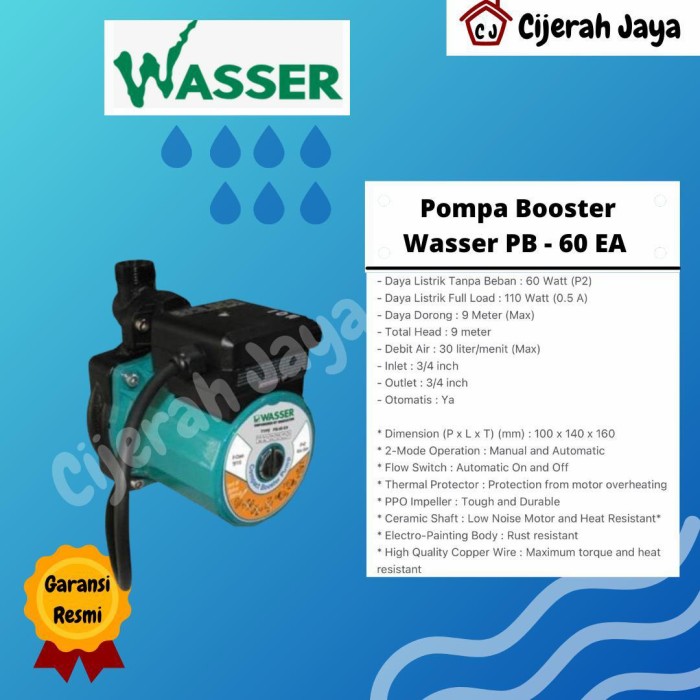 Wasser PB60EA Pompa Booster