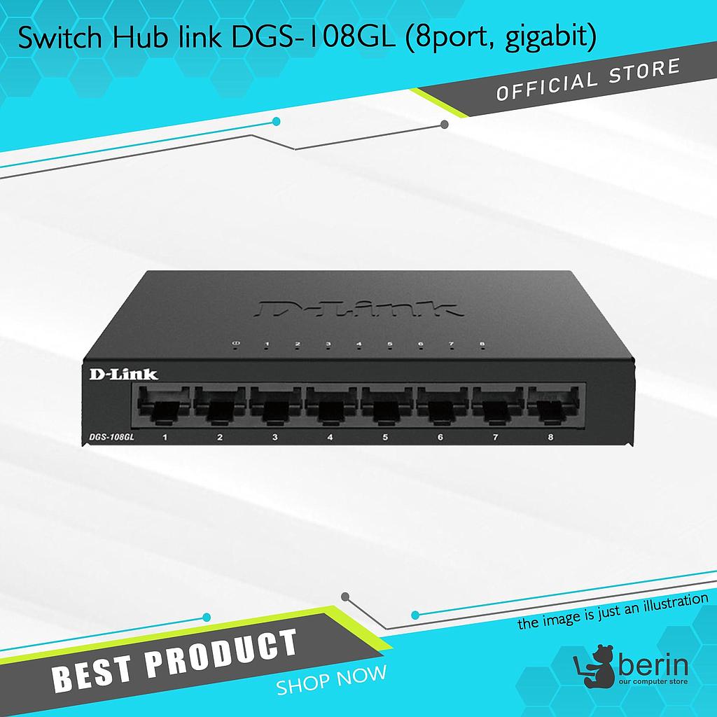 Switch Hub link DGS-108GL (8port, gigabit)
