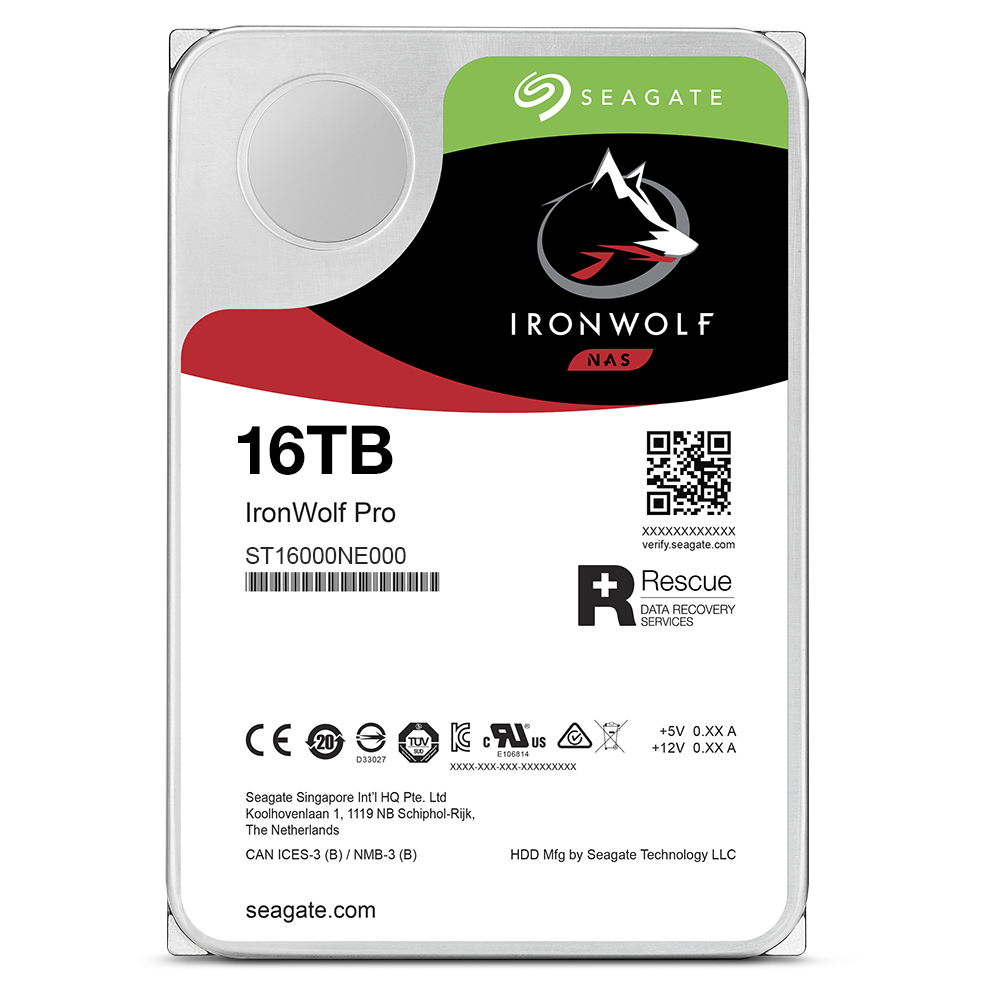 Seagate IronWolf Pro + Rescue (3.5 Inch) NAS Internal Hard Disk 16TB