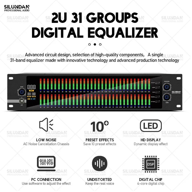 Graphic Equalizer 2U 31 Band Balanced Effect Controller | Non TKDN