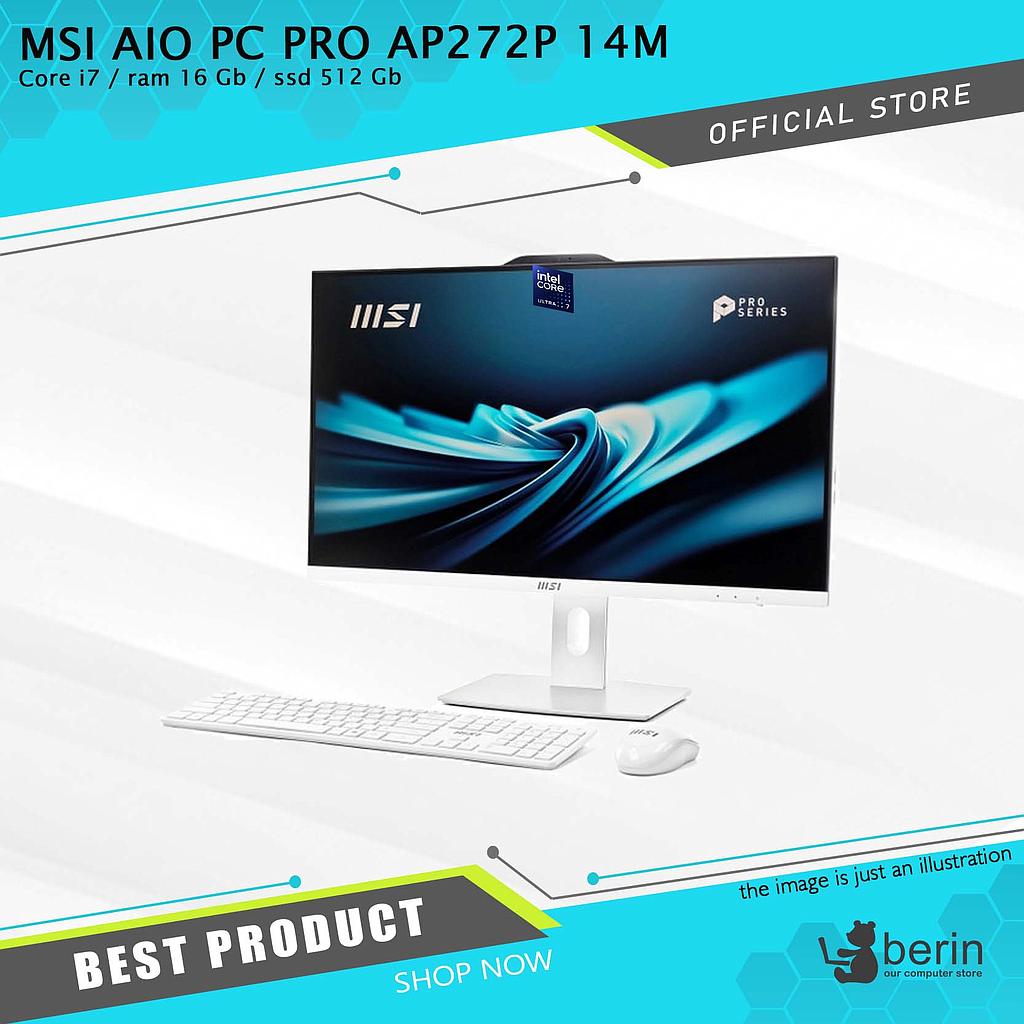 MSI AIO PC PRO AP272P 14M, Core i7 / ram 16 Gb / ssd 512 Gb