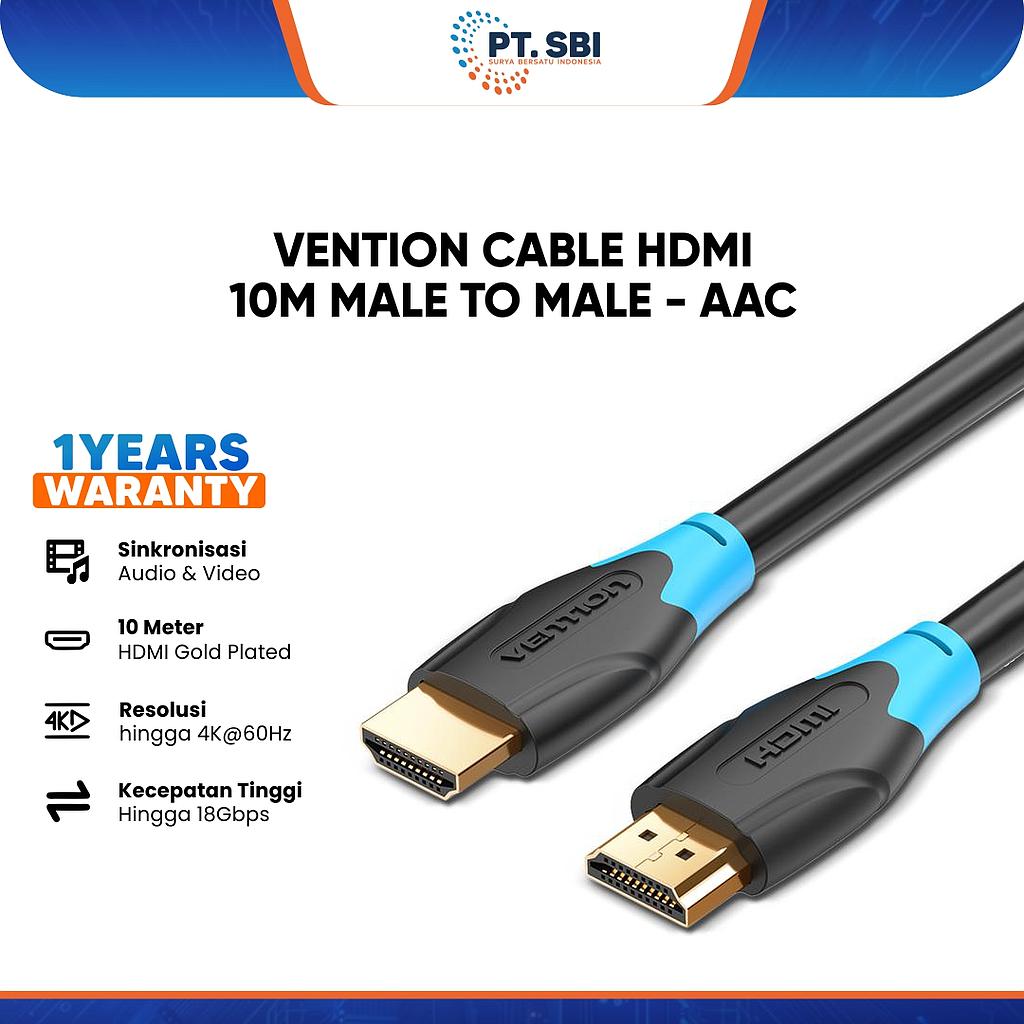 Vention Cable HDMI ( 4K Gold Plated) Black 10M - AAC