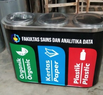 Tempat Sampah Stainless Standing 3 in 1 | PDN