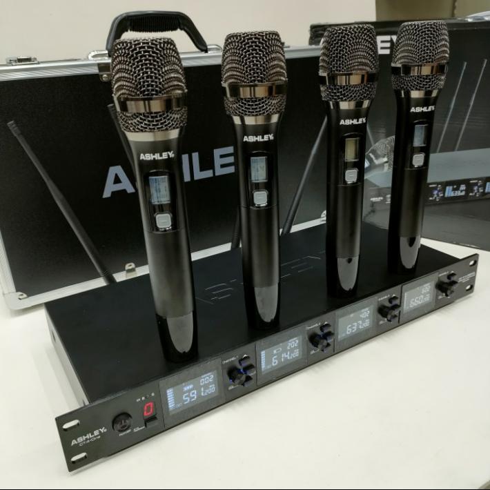 Mic Wireless Ashley CT4 One Ori Hardcase CT 4 Handle Anti Feedback