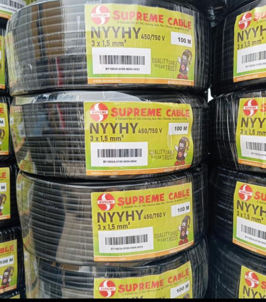 SUPREME Kabel NYYHY 3 x 1,5 mm2 | TKDN 93,93%